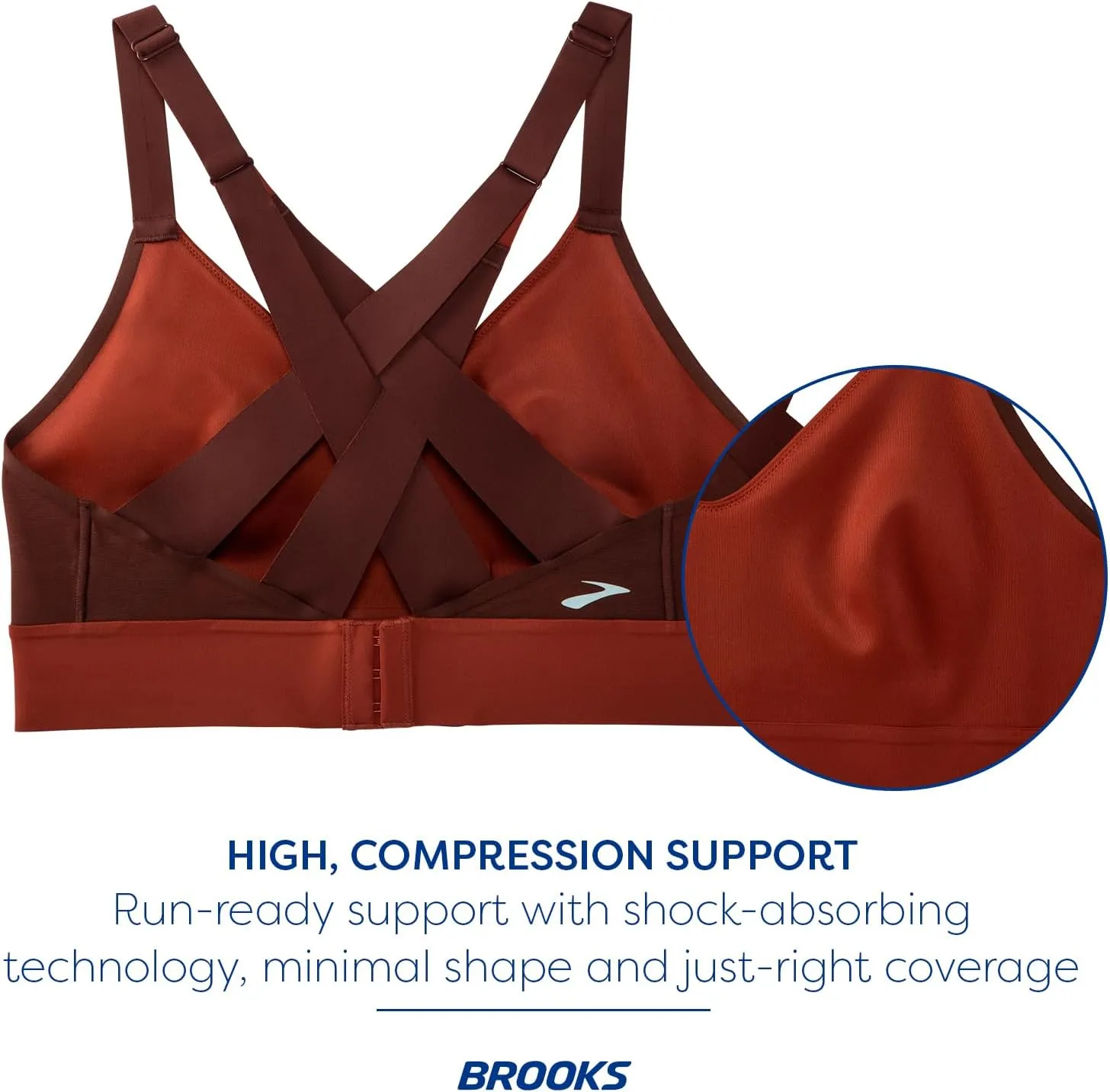 Brooks Women's Interlace Sports Bra for High Impact Running, Workouts & Sports with Maximum Support