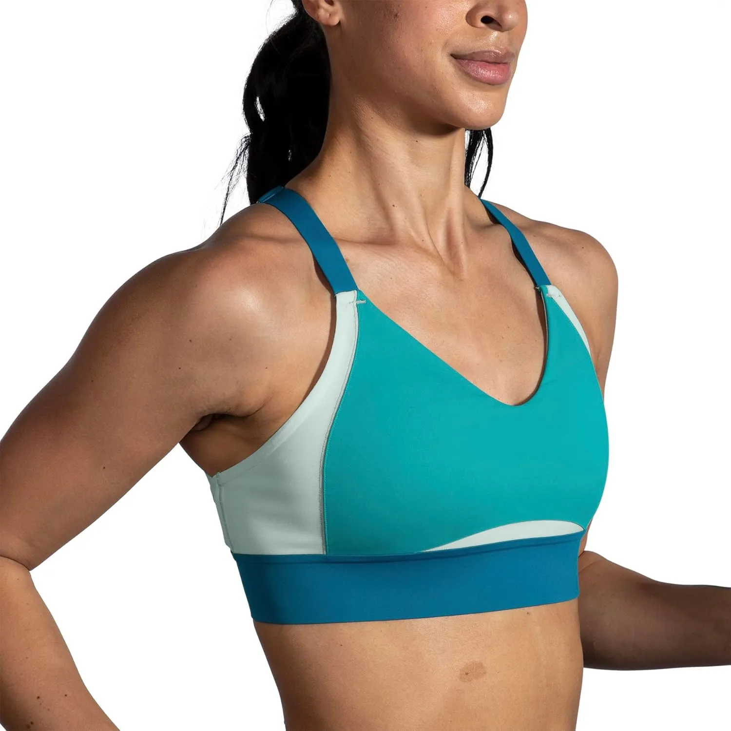 Brooks Women's Interlace Sports Bra for High Impact Running, Workouts & Sports with Maximum Support