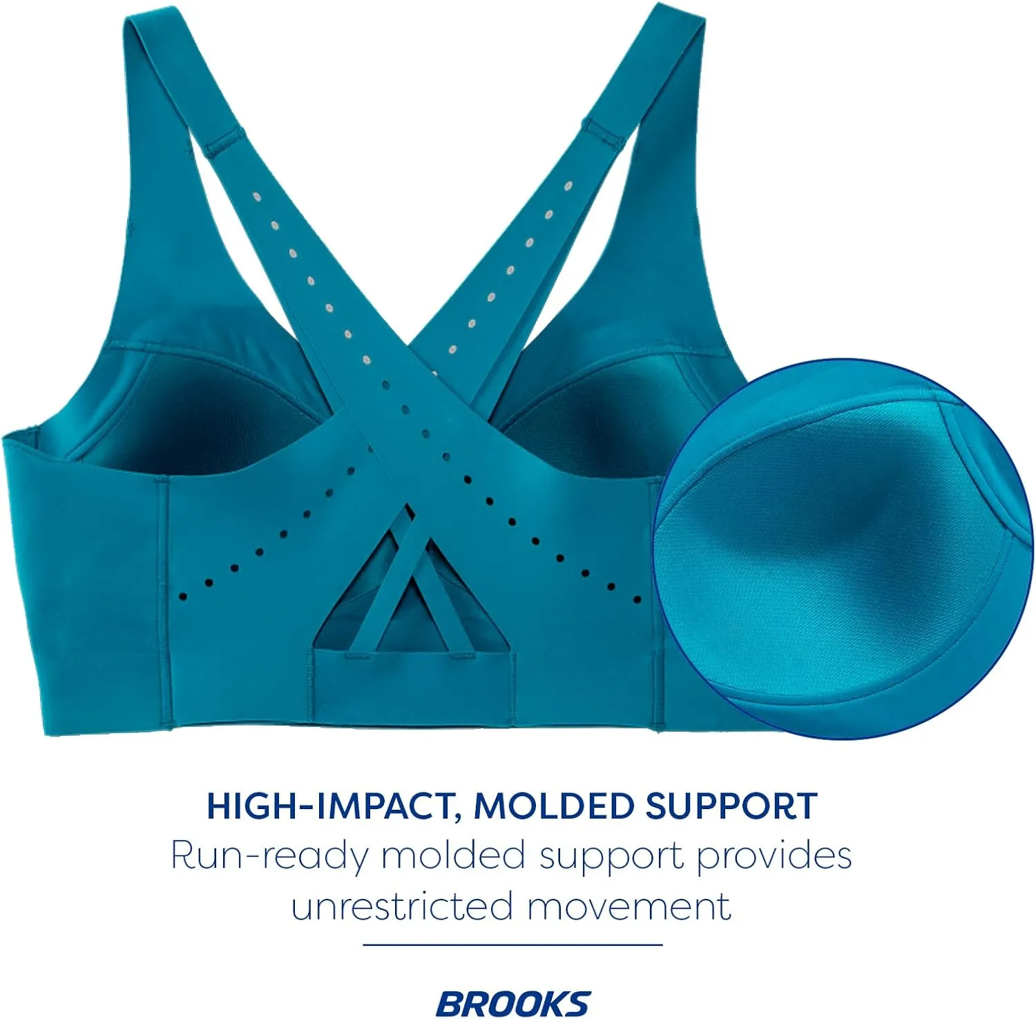 Brooks Women’s Strappy 2.0 Sports Bra for Running, Workouts & Sports with Medium Support