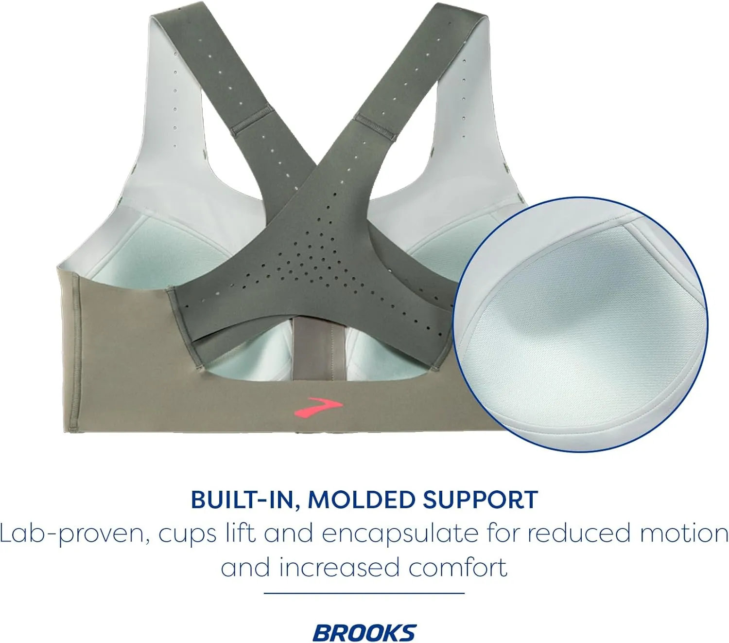 Brooks Women's Zip 2.0 Sports Bra for Running, Workouts & Sports
