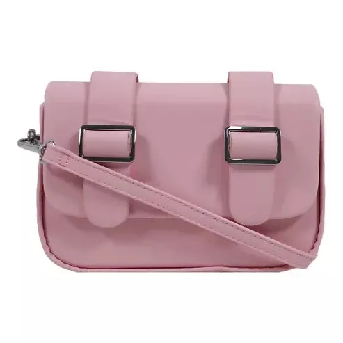Buckle Handbag – Trendy & Stylish Shoulder Bag for Women (Pink)