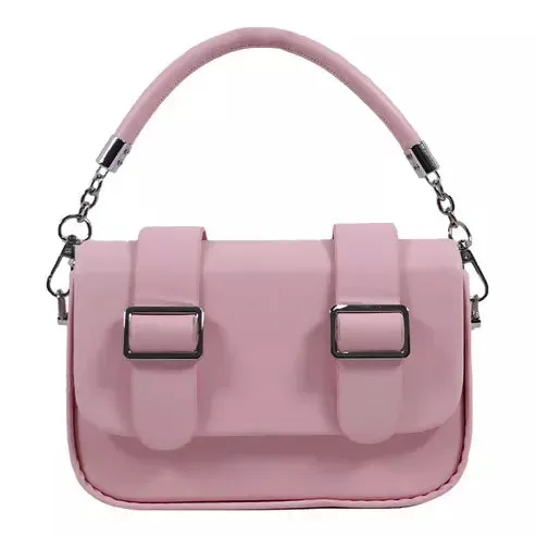 Buckle Handbag – Trendy & Stylish Shoulder Bag for Women (Pink)