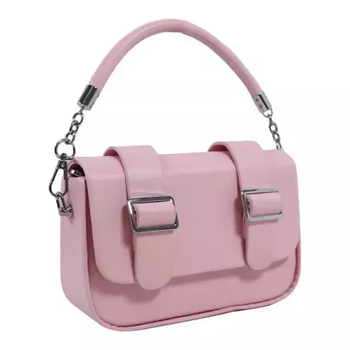 Buckle Handbag – Trendy & Stylish Shoulder Bag for Women (Pink)