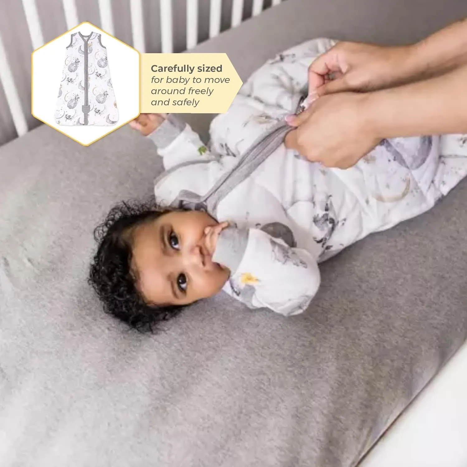 Burt's Bees Baby Beekeeper Wearable Blanket, Organic Cotton Swaddle 0.5 or 1.5 TOG, Newborn Essentials Shower Gift