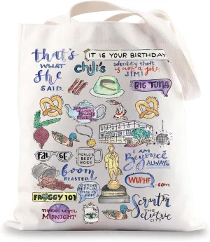 BWKTOP The Office Tote Bag - Michael And Dwight Fans Gift - Shoulder Bag - Themed Merchandise