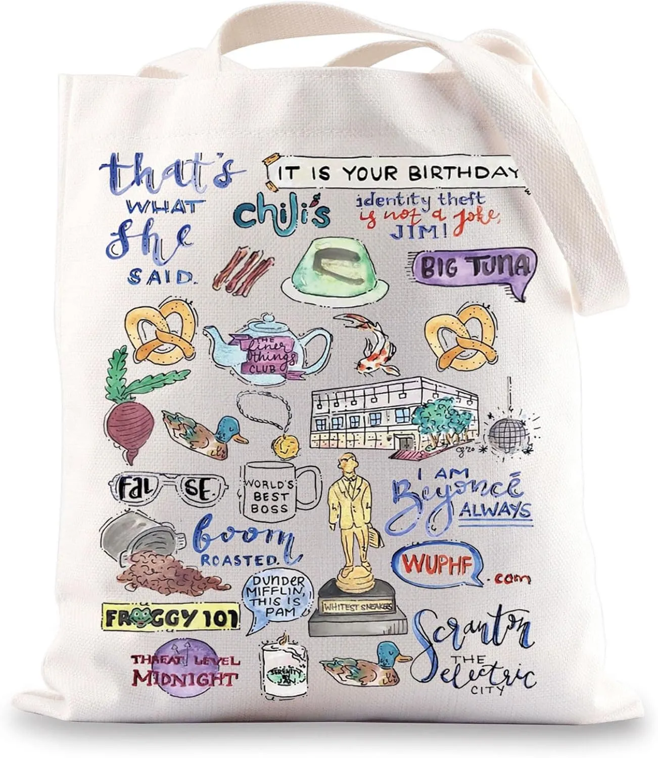 BWKTOP The Office Tote Bag - Michael And Dwight Fans Gift - Shoulder Bag - Themed Merchandise