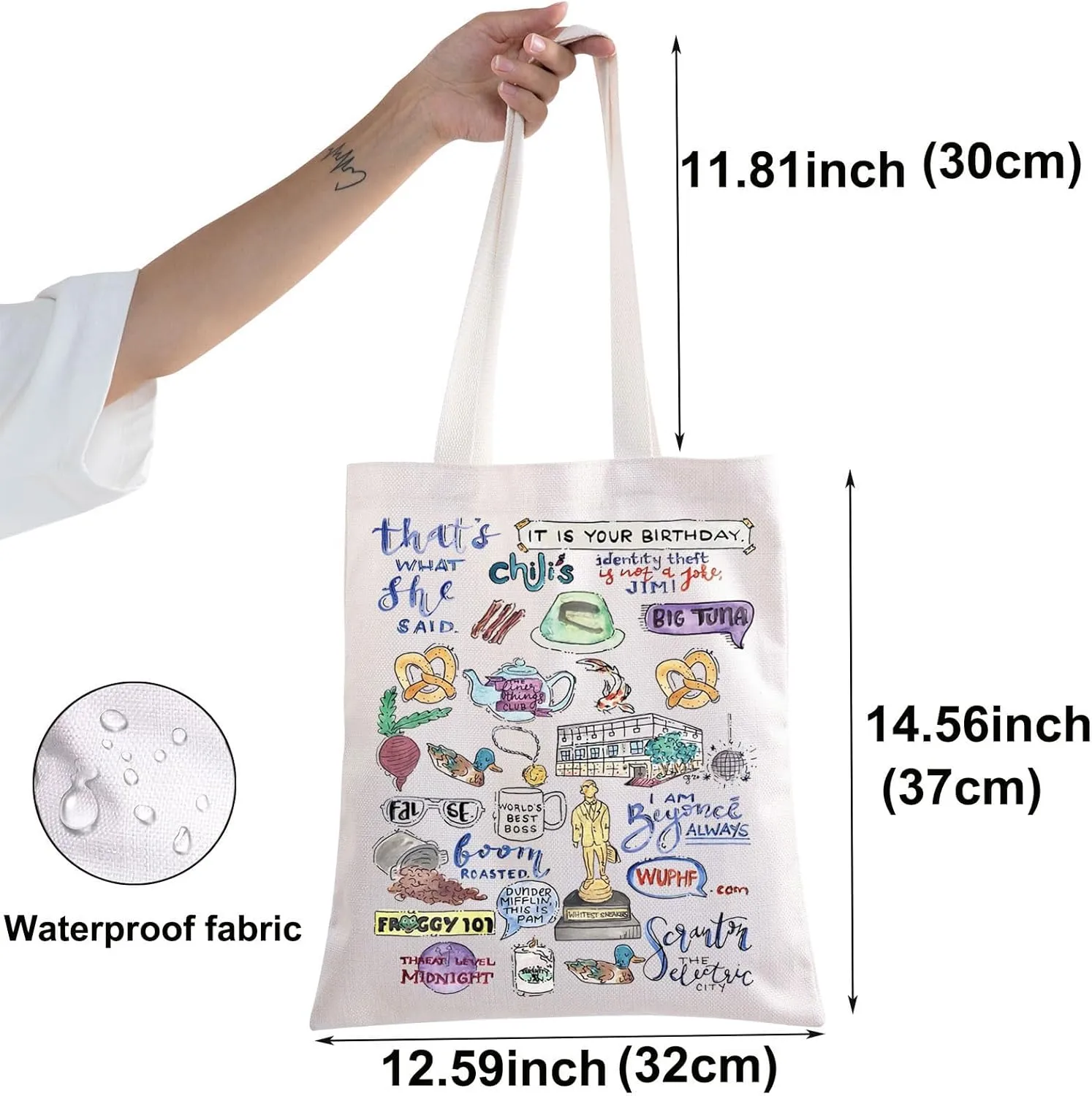 BWKTOP The Office Tote Bag - Michael And Dwight Fans Gift - Shoulder Bag - Themed Merchandise