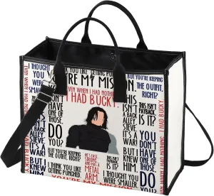 BWWKTOP Bucky Tote Bag Superheros Barnes Fans Gift Even When I Had Nothing White Wolf Shoulder Bag Bucky Merch