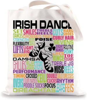 BWWKTOP Irish Dancer Tote Bag - Shoulder Bag for Irish Dancing Gifts