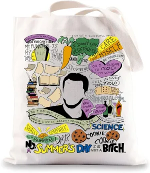 BWWKTOP Nick Miller Canvas Tote Bag Nick Miller Fans Gifts TV Show Inspired Shoulder Bag Nick Merchandise(Summer Day TG)
