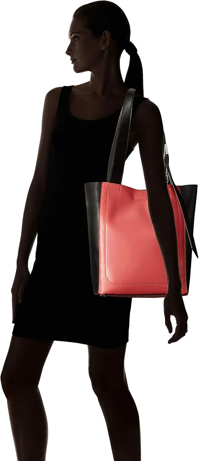 Calvin Klein Karsyn Nappa Leather Belted North/South Tote