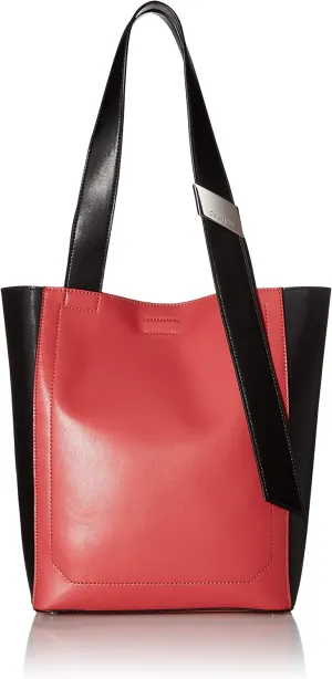 Calvin Klein Karsyn Nappa Leather Belted North/South Tote