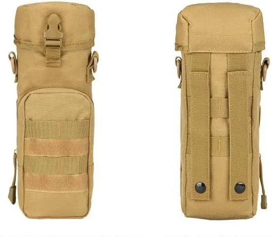 Camping And Cycling Outdoor Waist Pack Water Kettle Bag Hanging Bag Crossbody Belt Bag Multifunctional Shoulder Bag (Soil color)
