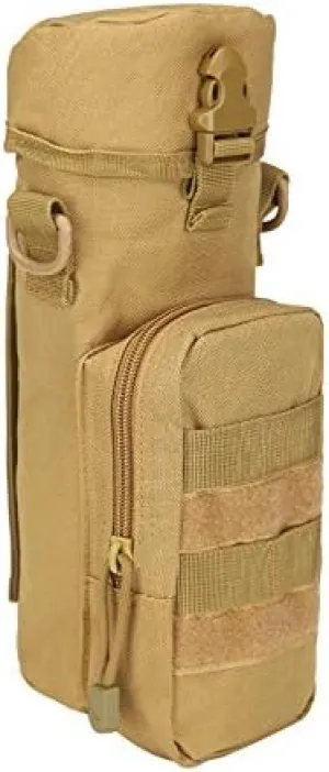 Camping And Cycling Outdoor Waist Pack Water Kettle Bag Hanging Bag Crossbody Belt Bag Multifunctional Shoulder Bag (Soil color)