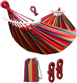 Camping Hammock Thickened Durable Fabric Canvas Single Hammocks Travel Swing Chair Hanging Bed