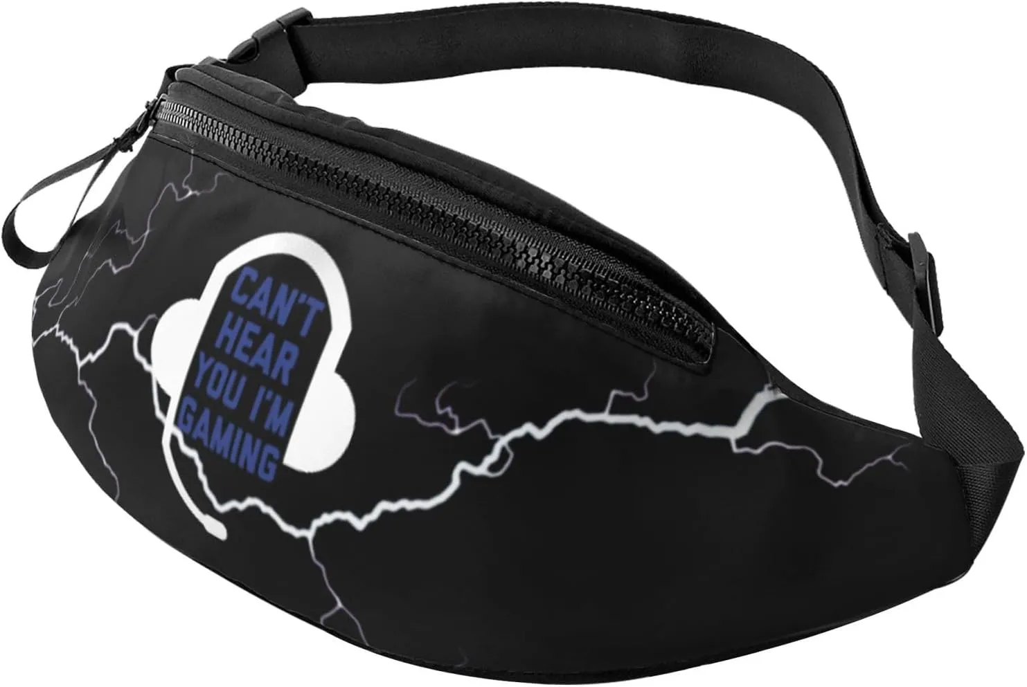 Can't Hear You I'm Gaming Crossbody waist bag, fashionable waist bag for teenagers, suitable for traveling, running, hiking