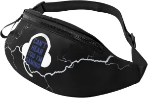 Can't Hear You I'm Gaming Crossbody waist bag, fashionable waist bag for teenagers, suitable for traveling, running, hiking