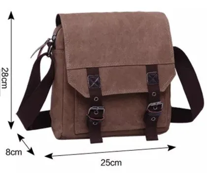 Canvas Messenger Bag - Medium