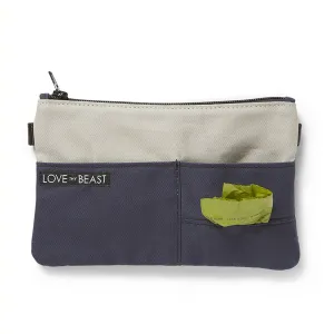Canvas Pouch Navy - Cross body   Pet Tote Attachment