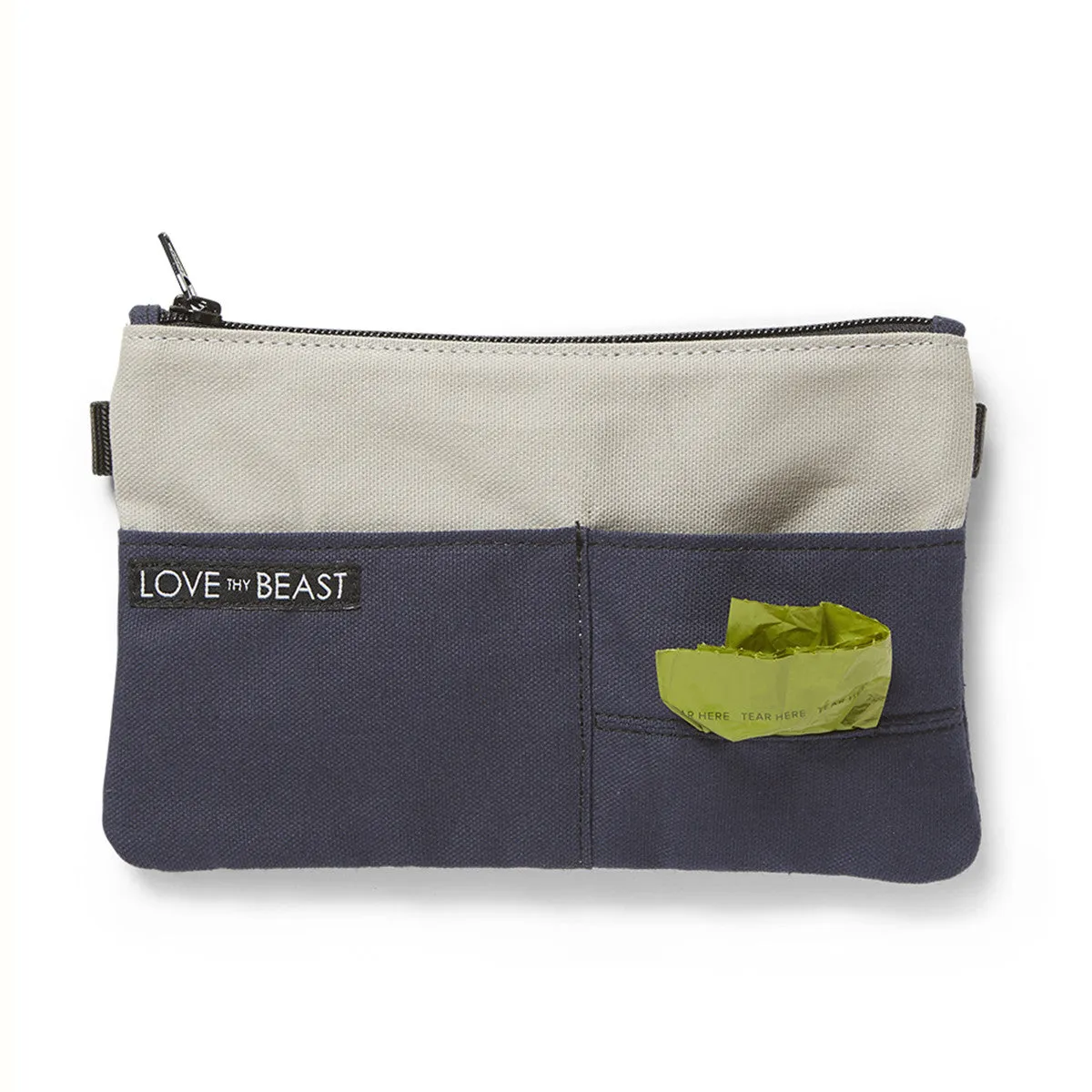 Canvas Pouch Navy - Cross body   Pet Tote Attachment