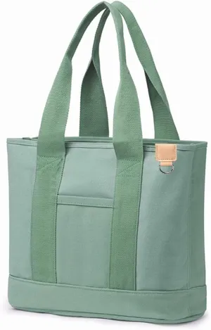 Canvas Tote Bag for Women,Shoulder Bag,Tote Bag with Zipper Canvas Handbag Travel Bags with Keychain