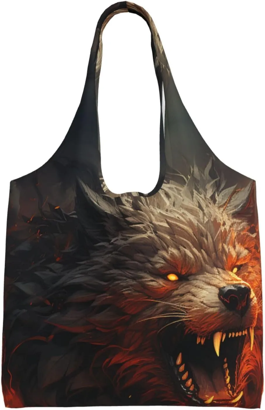 Canvas Tote Bag Lightweight Reusable Grocery Shopping Bag Yellow Flowers Handbag for Women Men