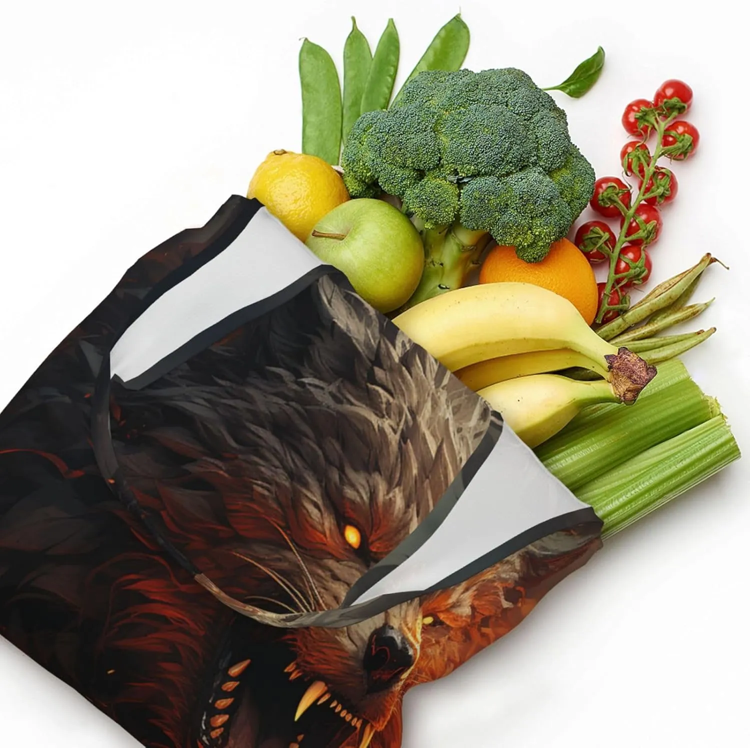 Canvas Tote Bag Lightweight Reusable Grocery Shopping Bag Yellow Flowers Handbag for Women Men