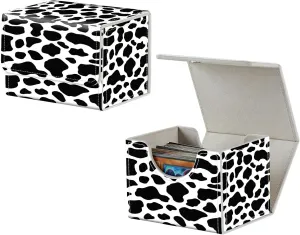 Card Deck Box, MTG Commander Deck Box for Trading Cards, 100  Sleeved Cards with PU Leather Magnetic Card Storage Box for TCG CCG Magic Cards - Cow Prints