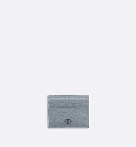 Card Holder • Dior Gray Grained Calfskin with CD Icon Signature