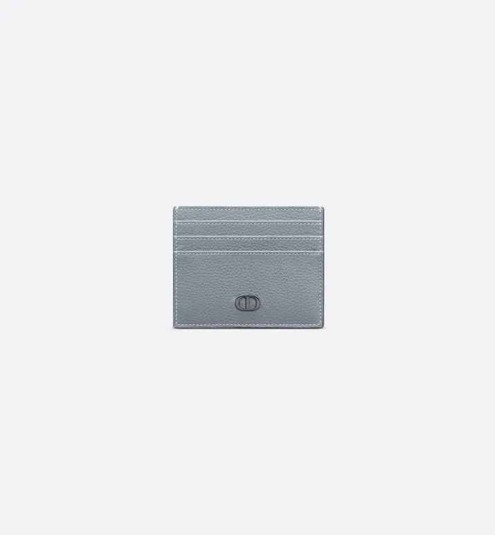 Card Holder • Dior Gray Grained Calfskin with CD Icon Signature