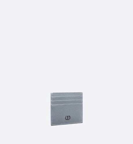 Card Holder • Dior Gray Grained Calfskin with CD Icon Signature