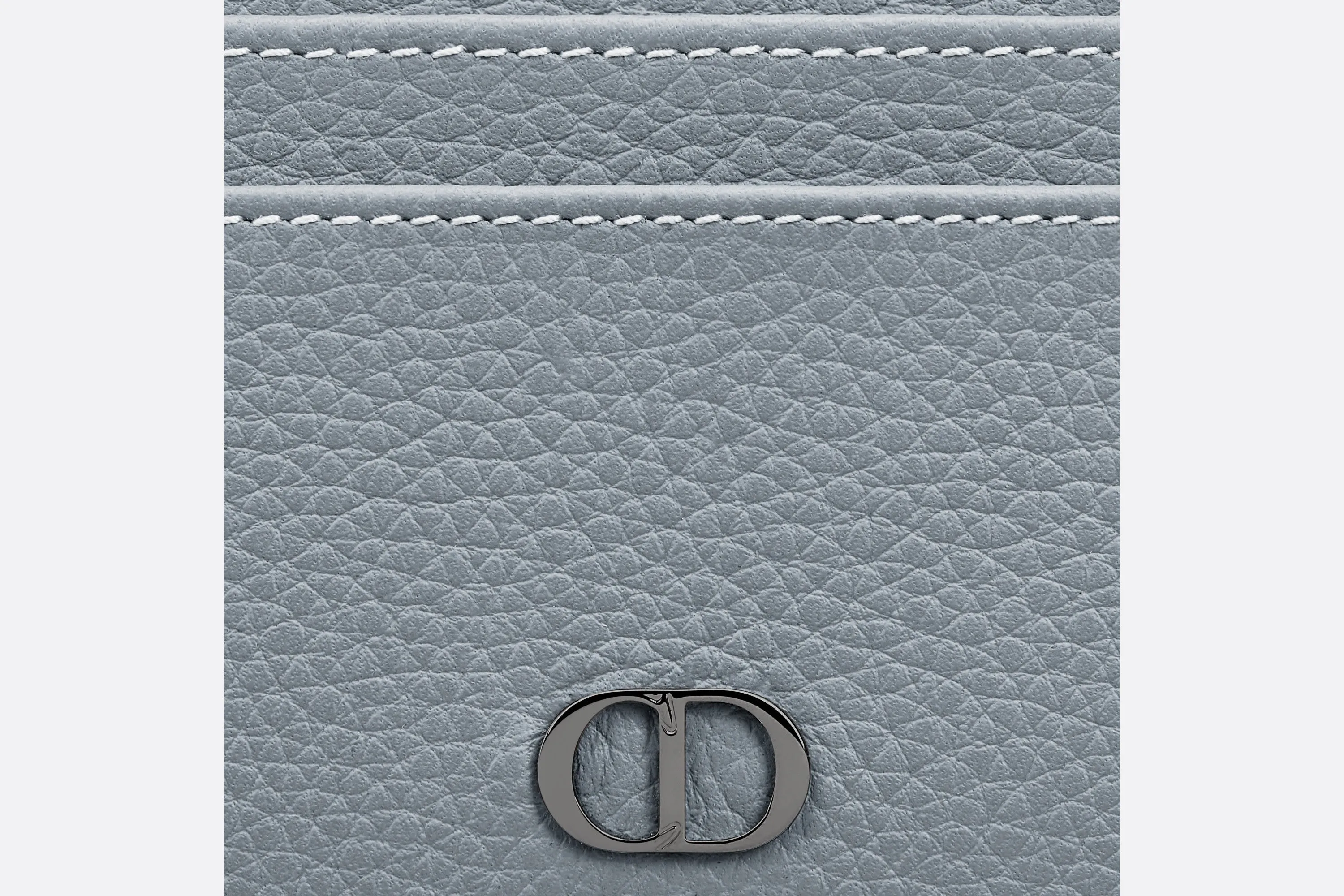 Card Holder • Dior Gray Grained Calfskin with CD Icon Signature