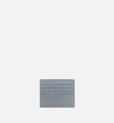 Card Holder • Dior Gray Grained Calfskin with CD Icon Signature