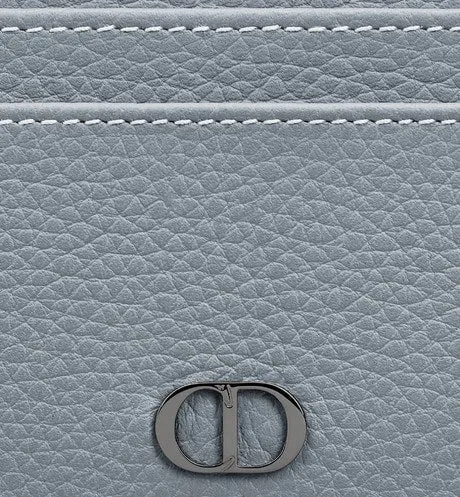 Card Holder • Dior Gray Grained Calfskin with CD Icon Signature