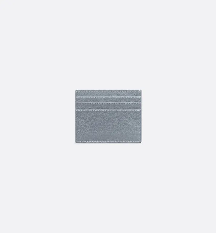 Card Holder • Dior Gray Grained Calfskin with CD Icon Signature