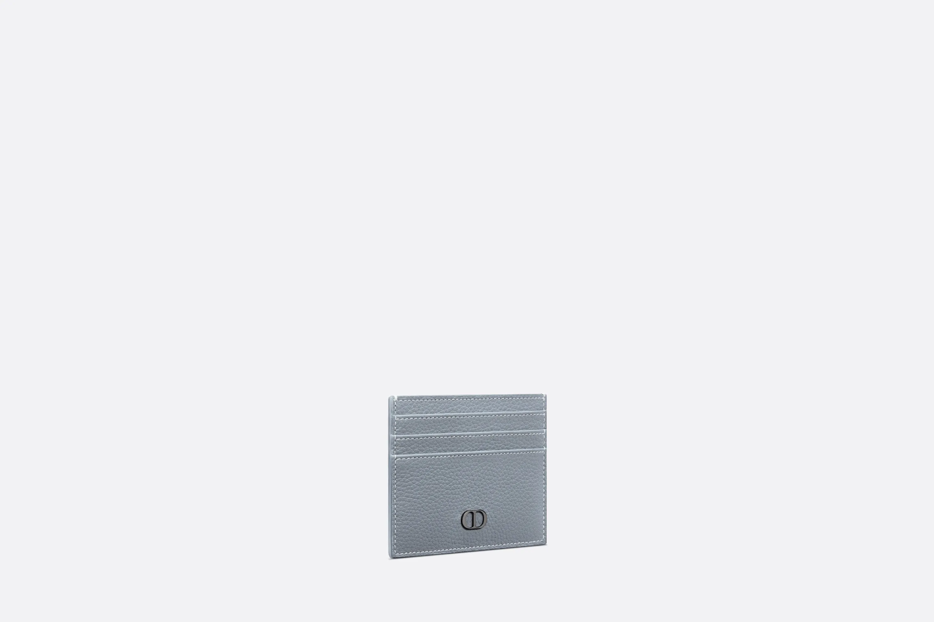 Card Holder • Dior Gray Grained Calfskin with CD Icon Signature