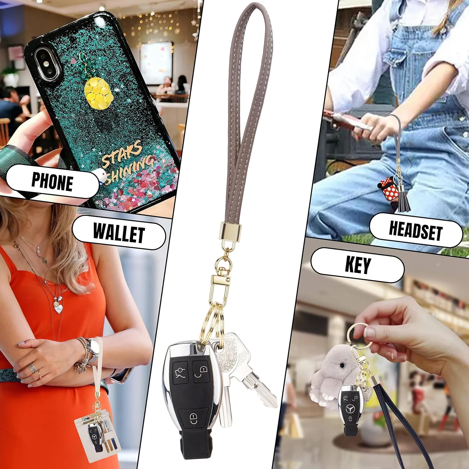 Card Holder,Wristlet Keychain With Wallet Slim RFID Credit Card Holder Id Case Wallet Small Compact Leather Wallet,Wristlet Wallets for Men Women (Camel)