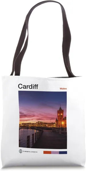 Cardiff Travel Art - Cardiff Souvenir Wales - Welsh Tote Bag