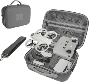 Carrying Case for DJI Neo Fly More Combo, Portable PU Leather Shoulder Bag, Waterproof Storage Bag with Adjustable Strap for DJI Neo Drone, RC-N3/N2 Remote Controller, Battery, Charging Hub