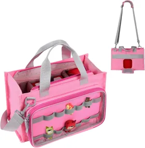 Carrying Case for Toniebox Starter Set, Travel Storage Bag for Tonies Figures, Headphone & Charging Station (Pink)
