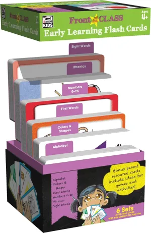 Carson Dellosa Early Learning Flash Card Set—PreK-Grade 3 Alphabet, Colors and Shapes, First Words, Numbers 0-25, Phonics, Sight Words Flash Cards With Dividers (324 Flash Cards)