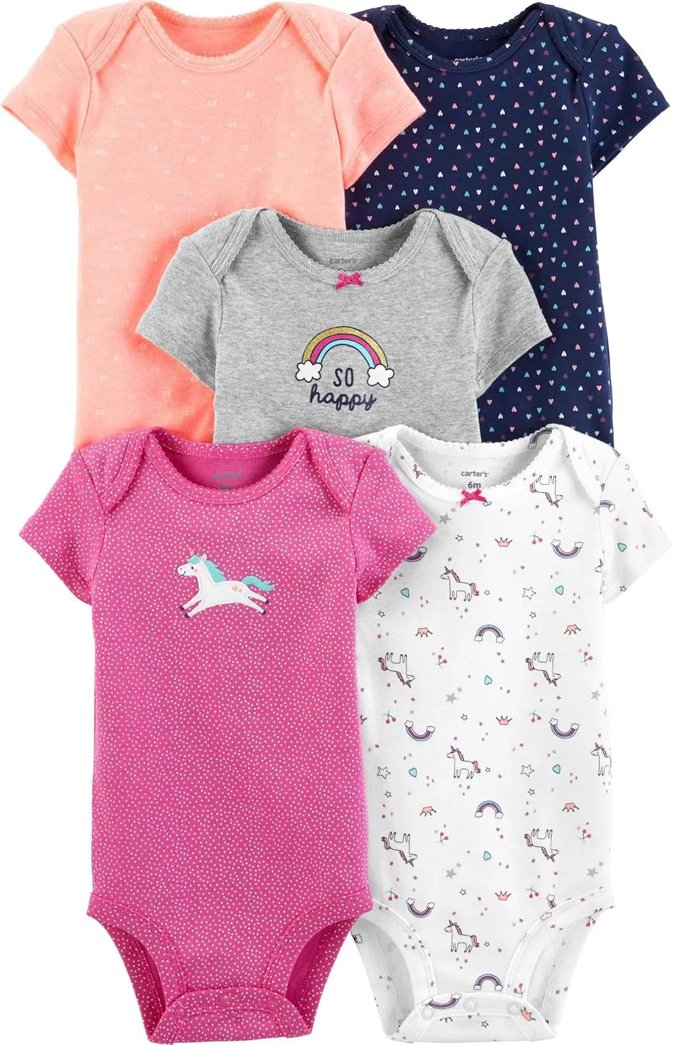Carter's baby-girls Multi-pk Bodysuits 126g330