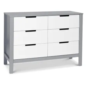Carter's by DaVinci Colby 6-Drawer Dresser in Grey and White