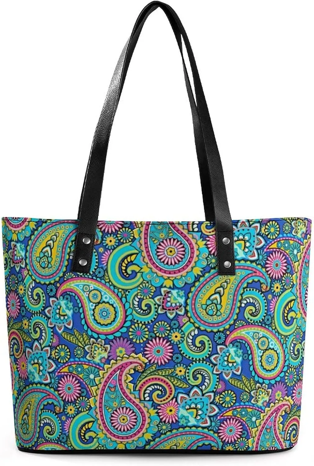 Cartoon Mushrooms A Leather Handbag with Large Capacity And Portability