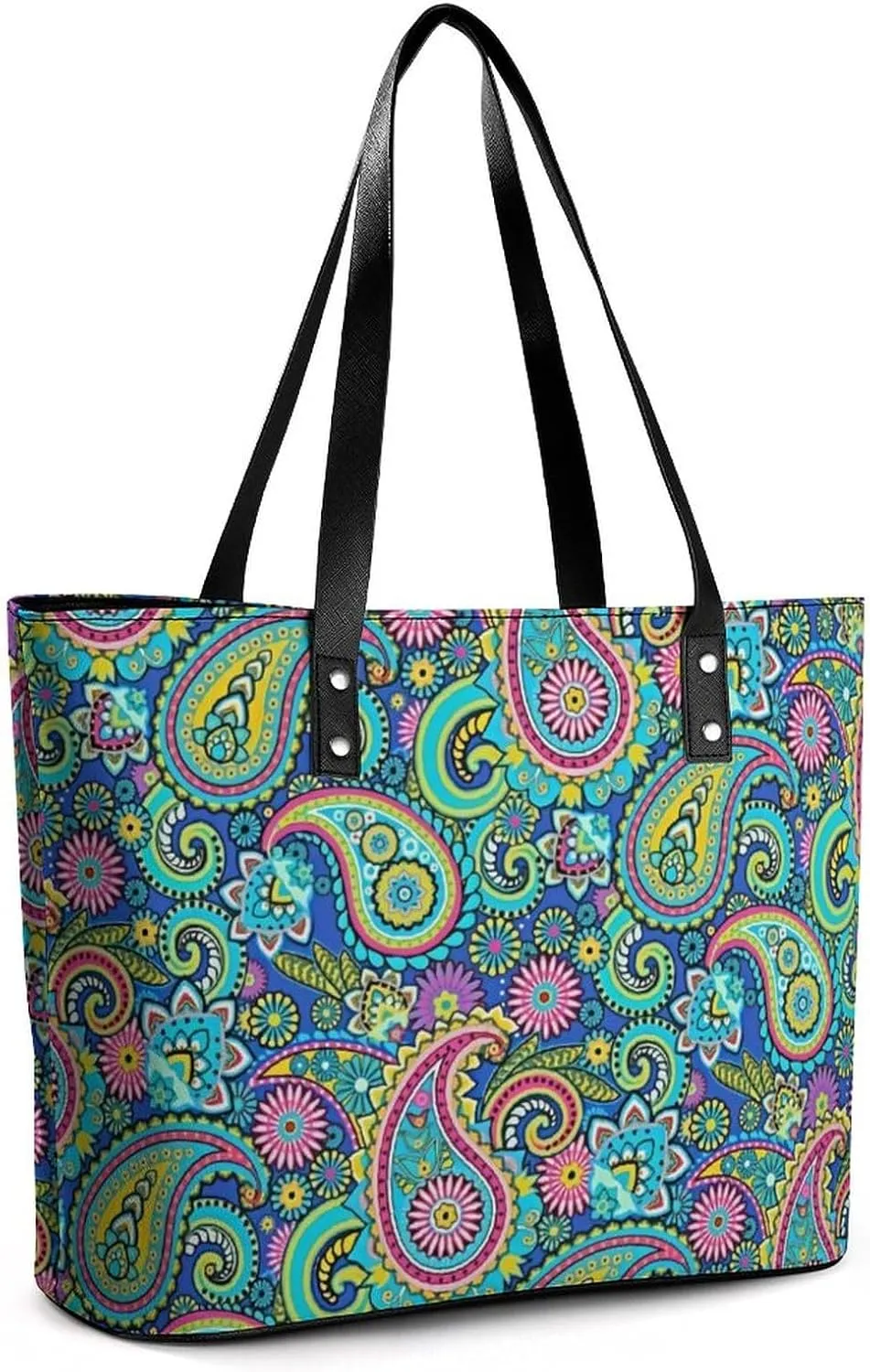 Cartoon Mushrooms A Leather Handbag with Large Capacity And Portability