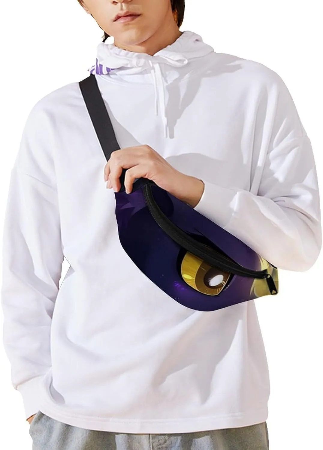 Cartoon Purple Pony Fanny Pack for Women Men Waist Bag Waterproof Belt Bag with Adjustable Strap