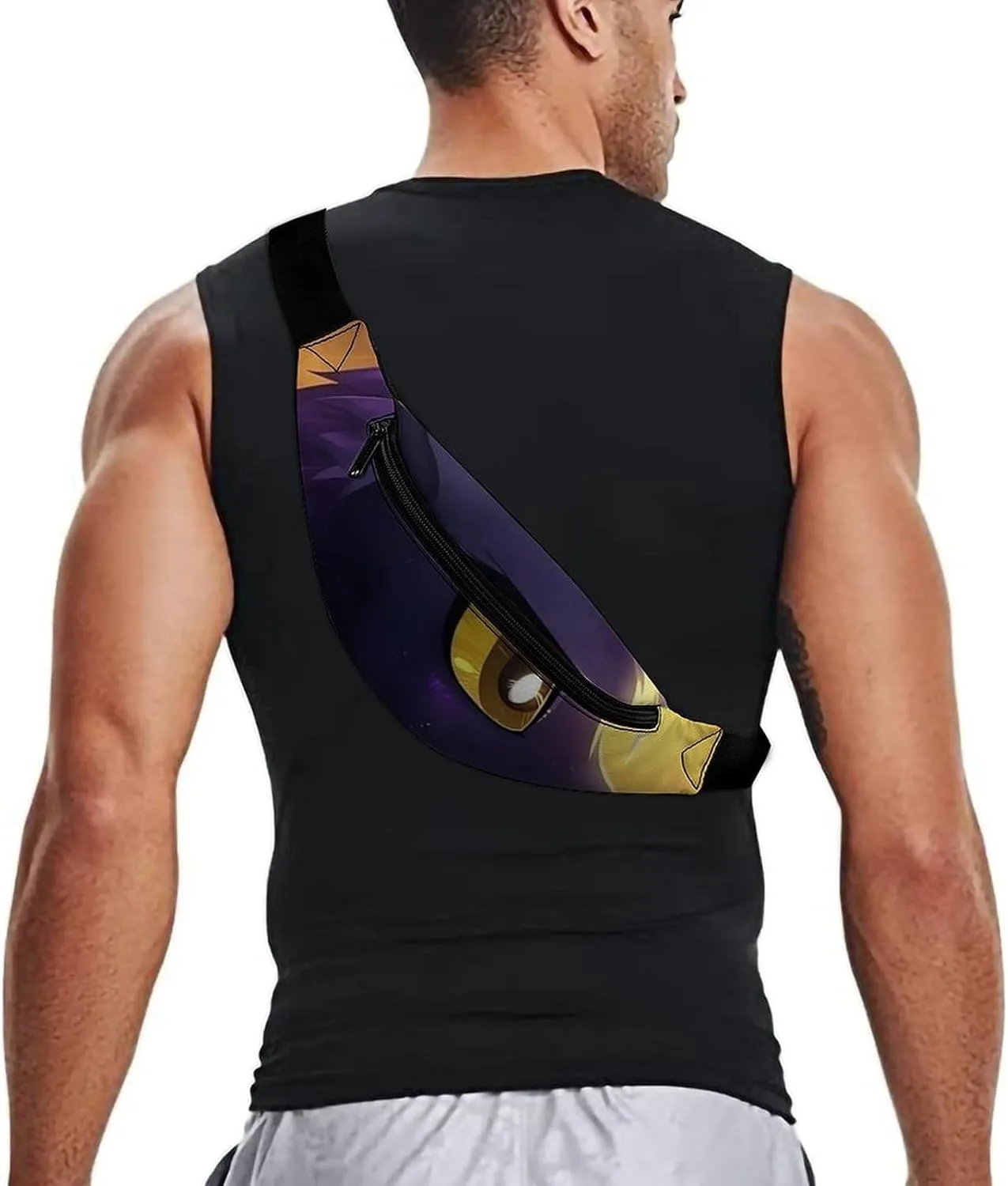 Cartoon Purple Pony Fanny Pack for Women Men Waist Bag Waterproof Belt Bag with Adjustable Strap