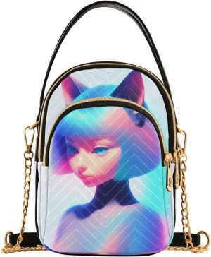 Cartoon Quilted Crossbody Bag Small Shoulder Purse Women's Handbags Phone Purse with Chain