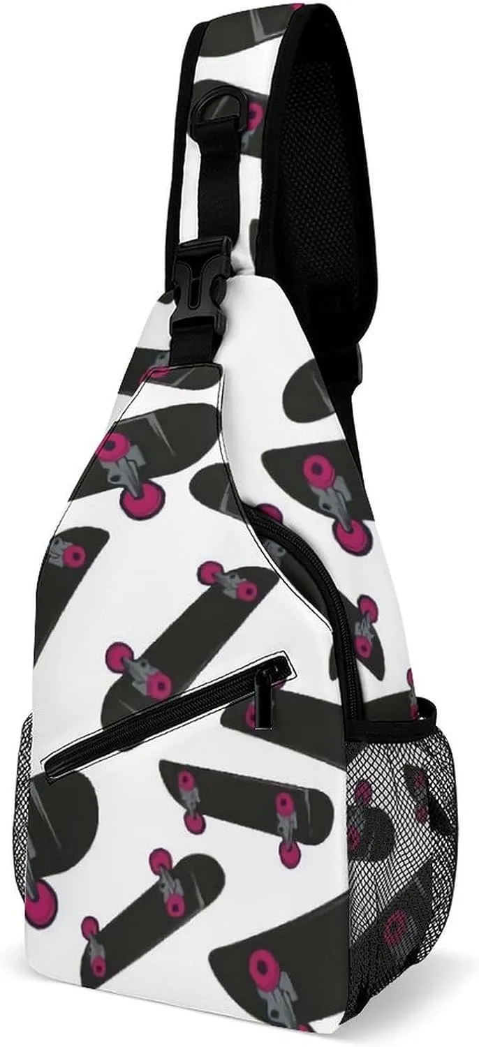 Cartoon Skateboard Extreme Sports A Spacious And Large Capacity Portable Adjustable Chest Bag