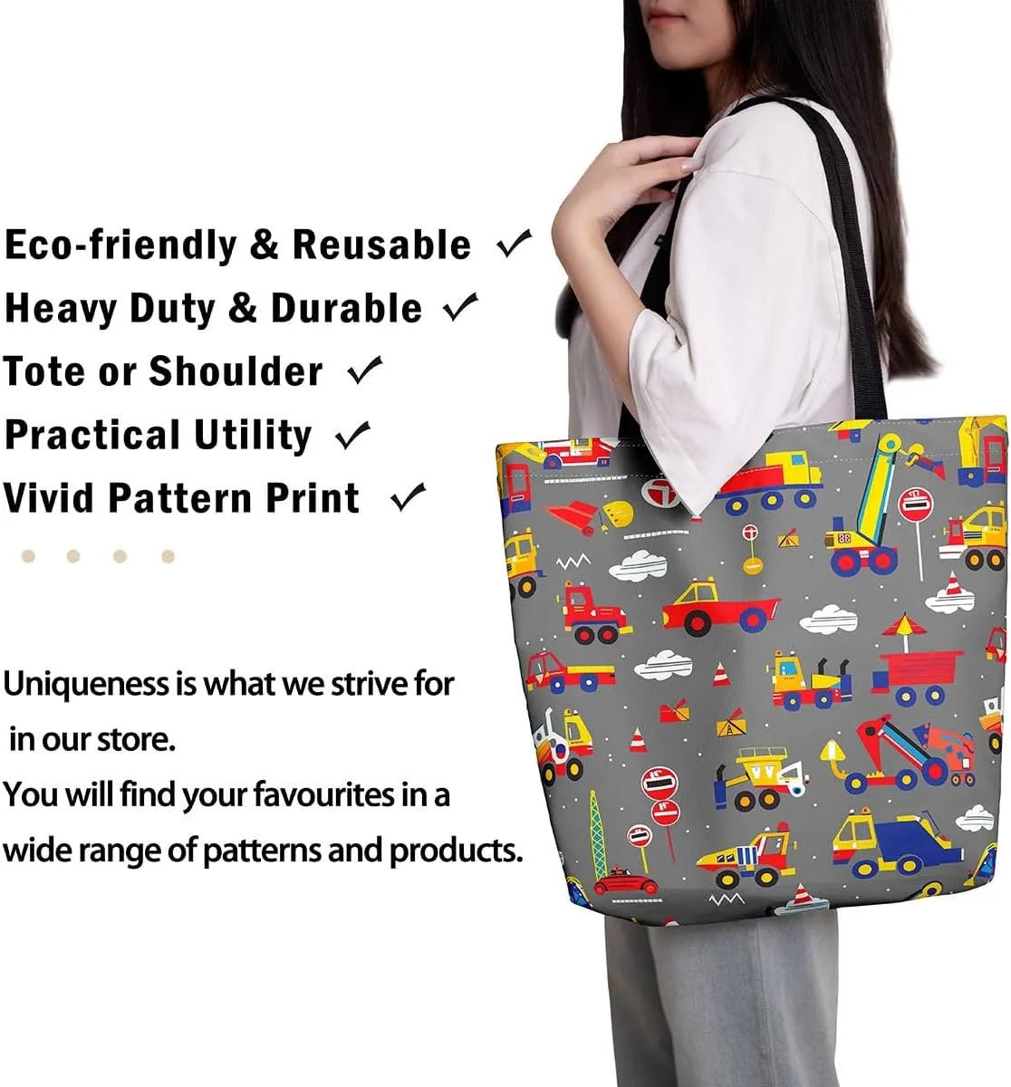 Castle Fairy Western Cowboy Canvas Tote Bag,Sketch Highland Cow Horse Desert Tote Bag